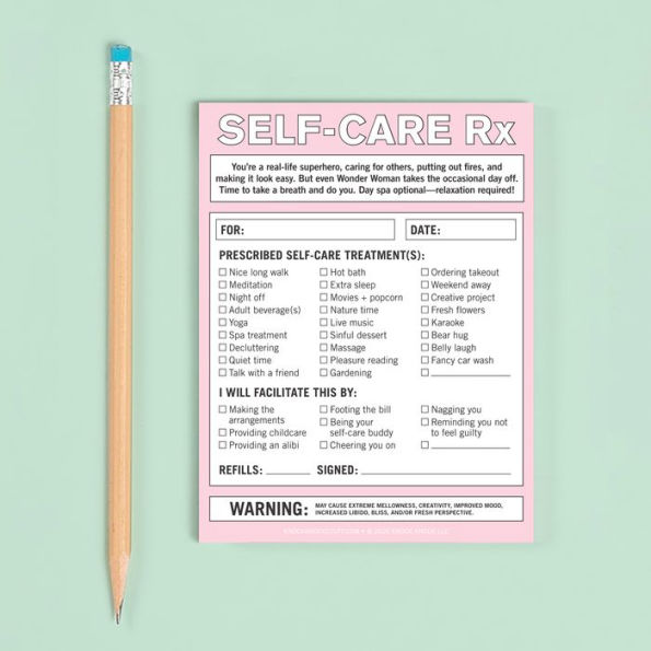 Self-Care RX Pad Knock Knock Nifty Notes