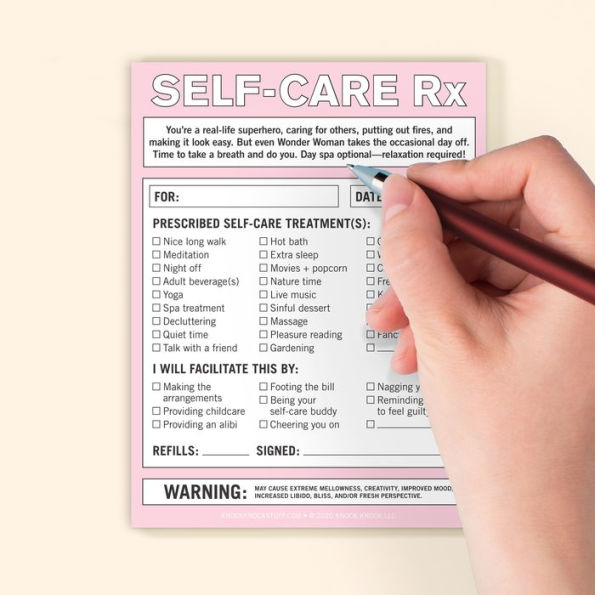 Self-Care RX Pad Knock Knock Nifty Notes