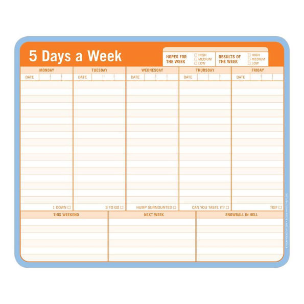 5 Days A Week Paper Mousepad