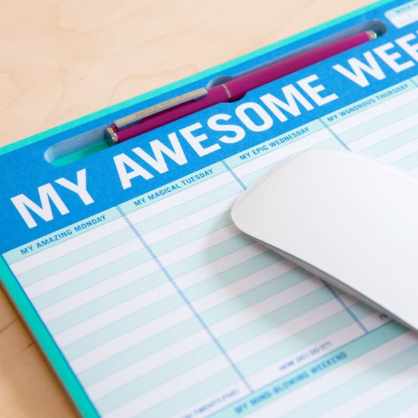 My Awesome Week Mousepad Notepad