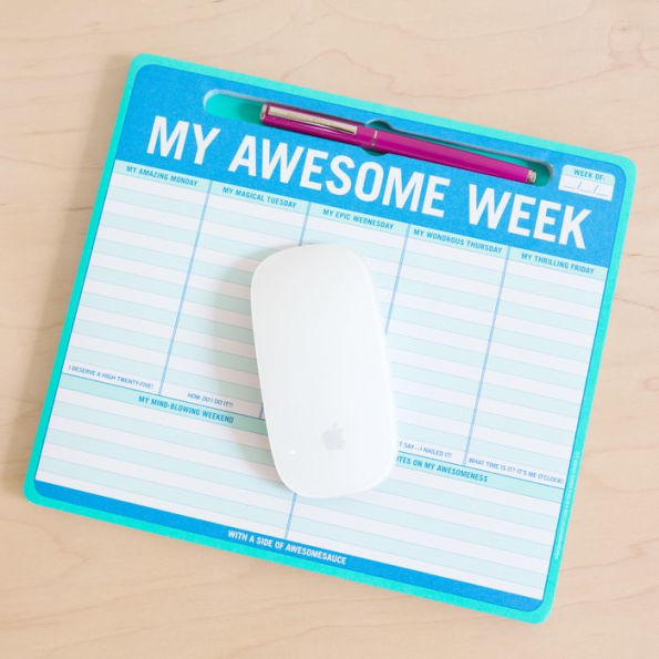 My Awesome Week Mousepad Notepad