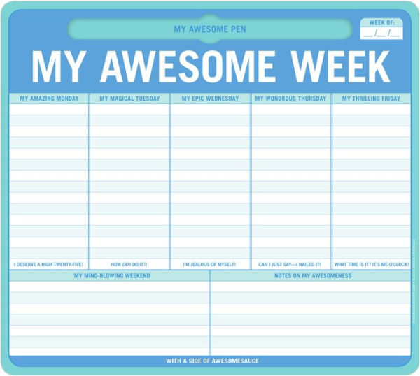 My Awesome Week Mousepad Notepad