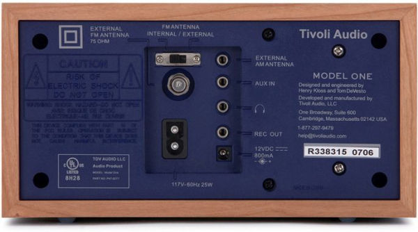 Tivoli M1BLU Model One Radio - Cherry/Cobalt Blue