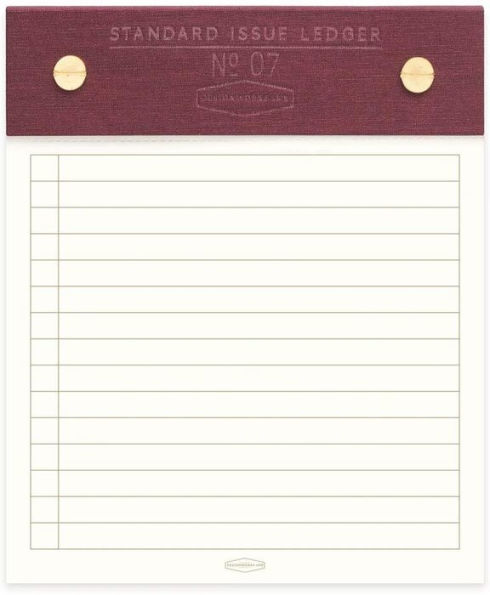 Burgundy Ledger Notepad