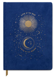 Title: Live by the Sun, Love by the Moon Blue Suede Journal