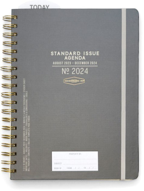 Agenda 2024 - 12 Months Spiral Planner - Large, Hard Cover - Black -  Moleskine