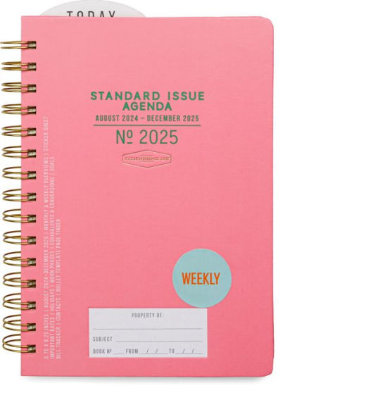 2025 Hot Pink Standard Issue Medium 17-month Weekly Planner