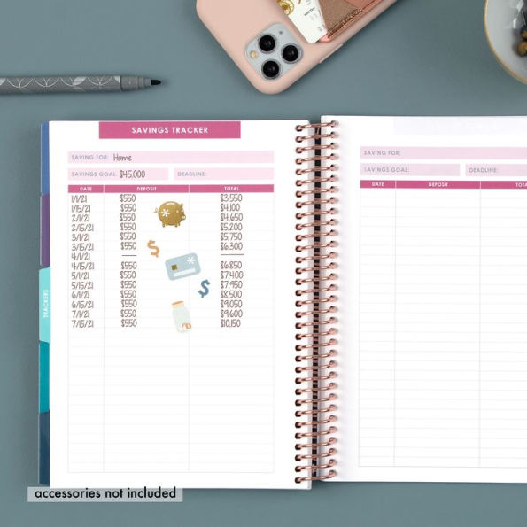 Prompted Budget Planner, Silver/Coiled