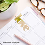 Alternative view 3 of B&N Exclusive Love Metal Bookmark, Gold