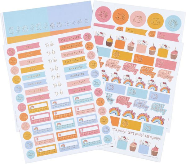 2024 Hello Kitty Happy Campers LifePlanner (January-December) with Hello Kitty Theme Throughout by Erin Condren - Spiral Weekly Planner (Vertical Layout), Monthly Calendar & Journal