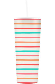 Plastic 24 Oz Tumbler with Straw Line Up