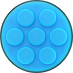 Alternative view 1 of PopSocket - Popper Electric Blue Trnsl-TBK TBK