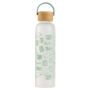 19oz Glass Water Bottle - Books