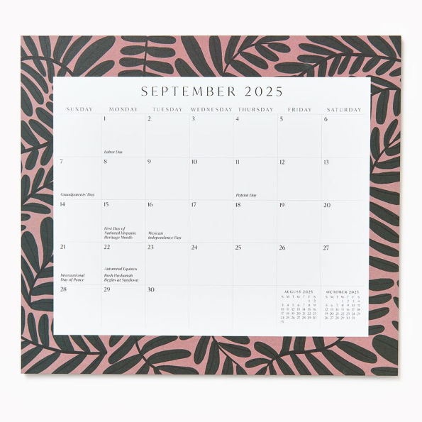 2025-2026 Paper Source Romantic Greenery Monthly Magnetic Calendar