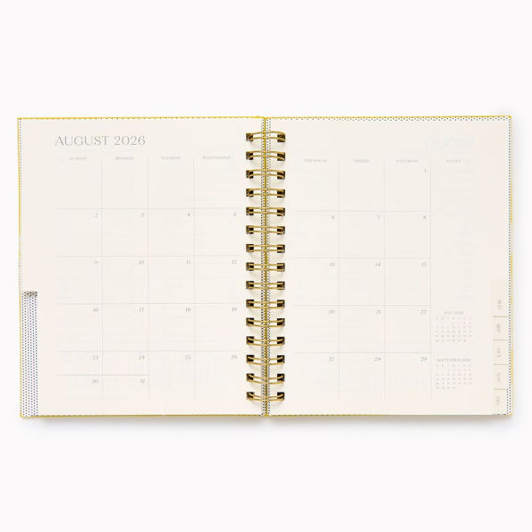 2026 Paper Source Yellow Chicago Ave Medium Weekly Spiral 12M Planner - Exclusive