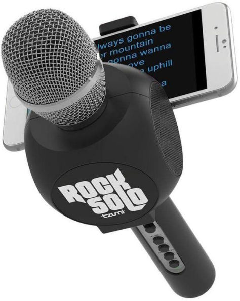 Rock Solo Bluetooth Karaoke Microphone and Speaker - Black