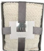Elle Décor Diamond Pattern Chenille Throw in Ivory