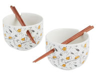 Alternative view 1 of Gudetama 2 Pack Noodle Bowls with Chop Stix