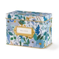 Title: Garden Party Blue Recipe Box