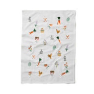 Title: Spring Farm Embroidered Tea Towel