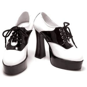 black and white sock hop shoes