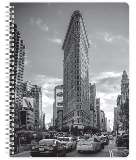 Spiral Notebook 8.5" x 11" Flatiron Building by Andrews Blaine Ltd