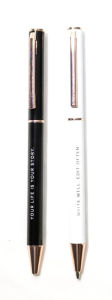 Title: Black and Marble Mechanical Pen & Pencil set