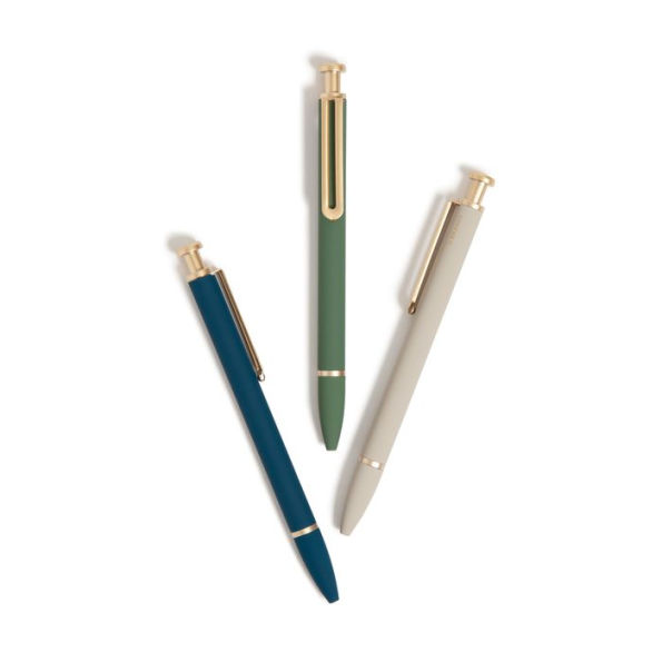 U Brands 3ct Ballpoint Pens Soft Touch Monterey - Lush Stripes Hues