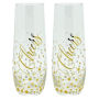 Set of 2 Cheers and Dots Champagne Flutes