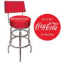 Coca Cola Vintage Pub Stool with Back