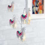 Alternative view 2 of Printed metallic llama string lights