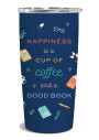 Happiness Book Lover Insulated Stainless Steel Tumbler