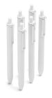 Poppin White Retractable Gel Luxe Pens With Black Ink, Set of 6