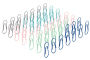 Poppin Modern Assorted Paper Clips, Set of 50