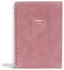Poppin Velvet Medium Spiral Notebook, Dot Grid, Dusty Rose