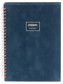 Poppin Velvet Medium Spiral Notebook, Dot Grid, Storm