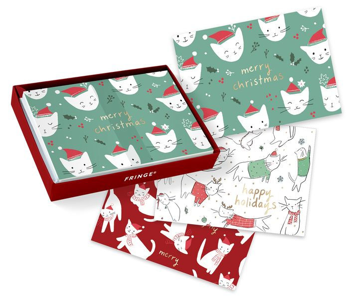 Holiday Cat Collection Christmas Boxed Cards By Fringe | Barnes & Noble®