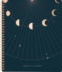 Fringe Moon Phase Rays Monthly Undated Spiral Planner