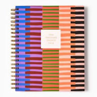 2024 Papersource Stripes 17-Month Weekly Hardcover Spiral Planner