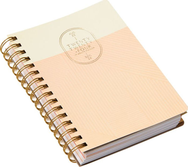 2024 Papersource Elevated Simple 17-Month Weekly Faux Leather Spiral Planner