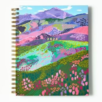 2023-2024 Botanicals Die Cut Fun Spirals 17-Month Planner 7 x 8.625 by  Eccolo