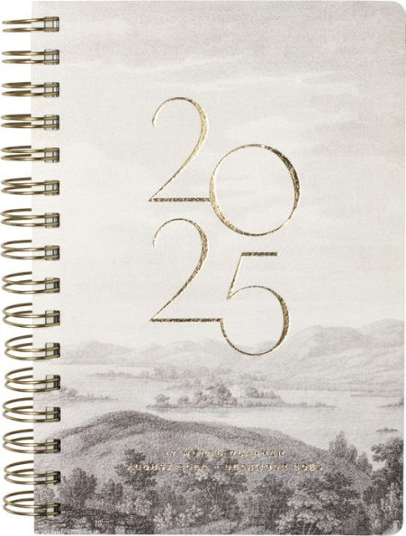 2024-2025 Fringe Vintage Skies 17-Month Faux Leather Spiral Weekly Planner