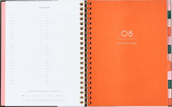 2024-2025 Paper Source Geo Circles 2025 17-Month Hardcover Work/Life Balance Weekly Planner