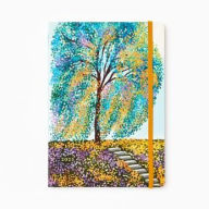 Title: 2024-2025 Paper Source Colorful Tree 17-Month Faux Leather Saddlestitch Monthly Planner