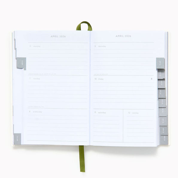 2025-2026 Paper Source Romantic Greenery Weekly Pocket Planner