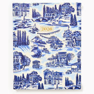 Title: 2025-2026 Paper Source French Toile Weekly Desk Planner