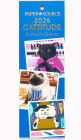 2026 Paper Source 12M Cattitude Bookmark Calendar
