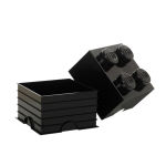 Alternative view 4 of LEGO Storage Brick 4, Black