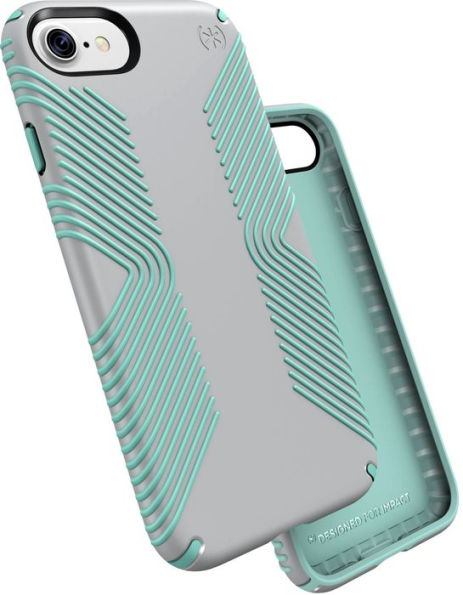Speck 88738-6249 iPhone 8/7/6S/6 Presidio Grip Case Dolphin Grey/Aloe Green