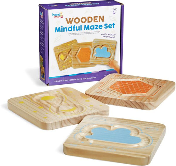 hand2mind Wooden Mindful Maze Set